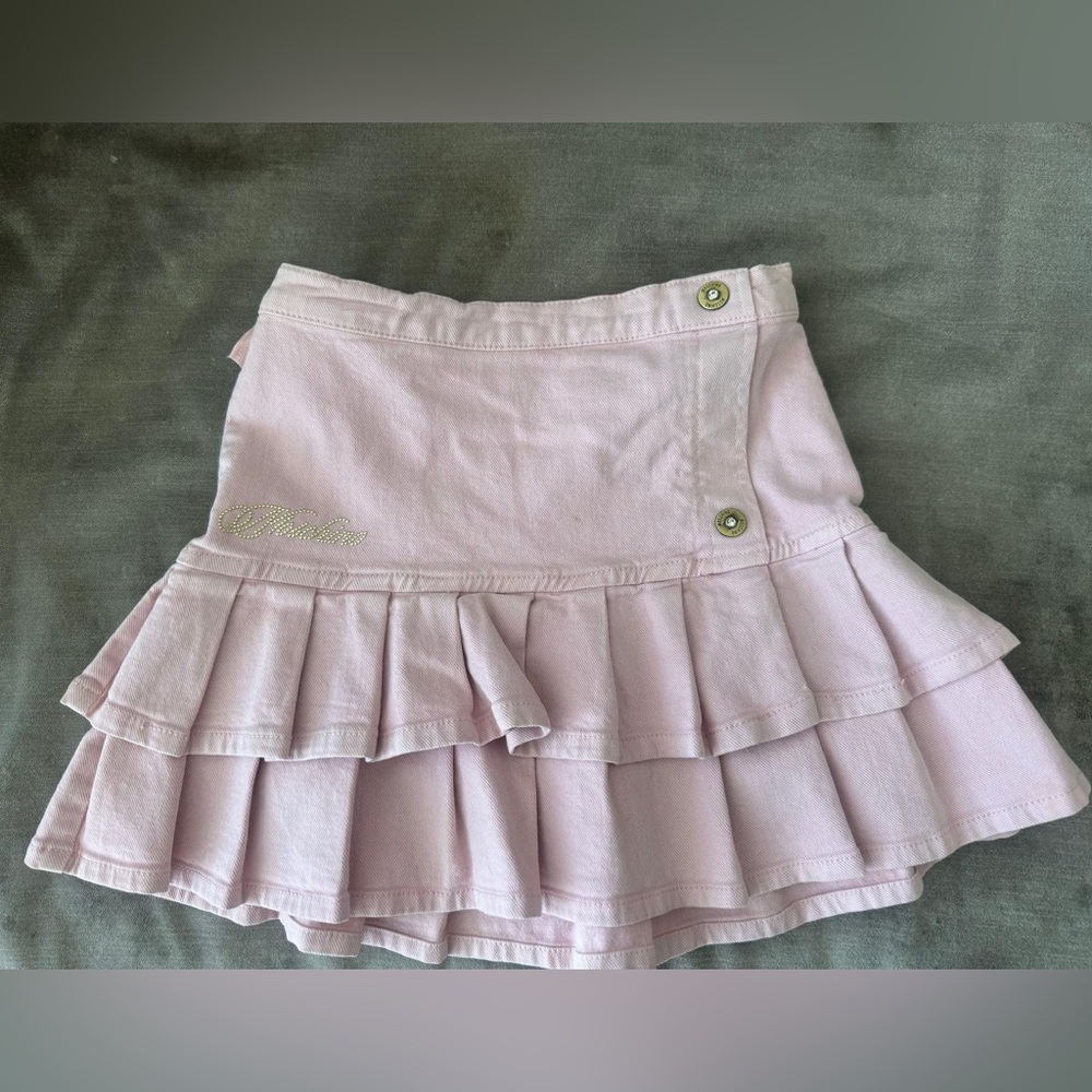 Moschino Light Pink Ruffled Mini Skirt